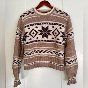 NWT Polo Ralph Lauren Snowflake Fair Isle Sweater in neutrals size XS